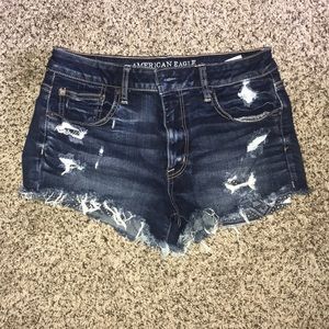 Festival high waisted destroyed denim shorts